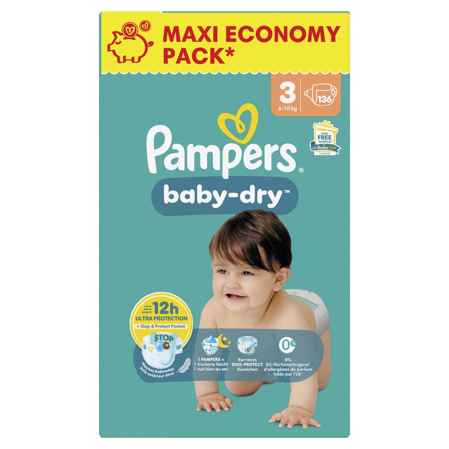 Pampers taille 3 de 136 couches